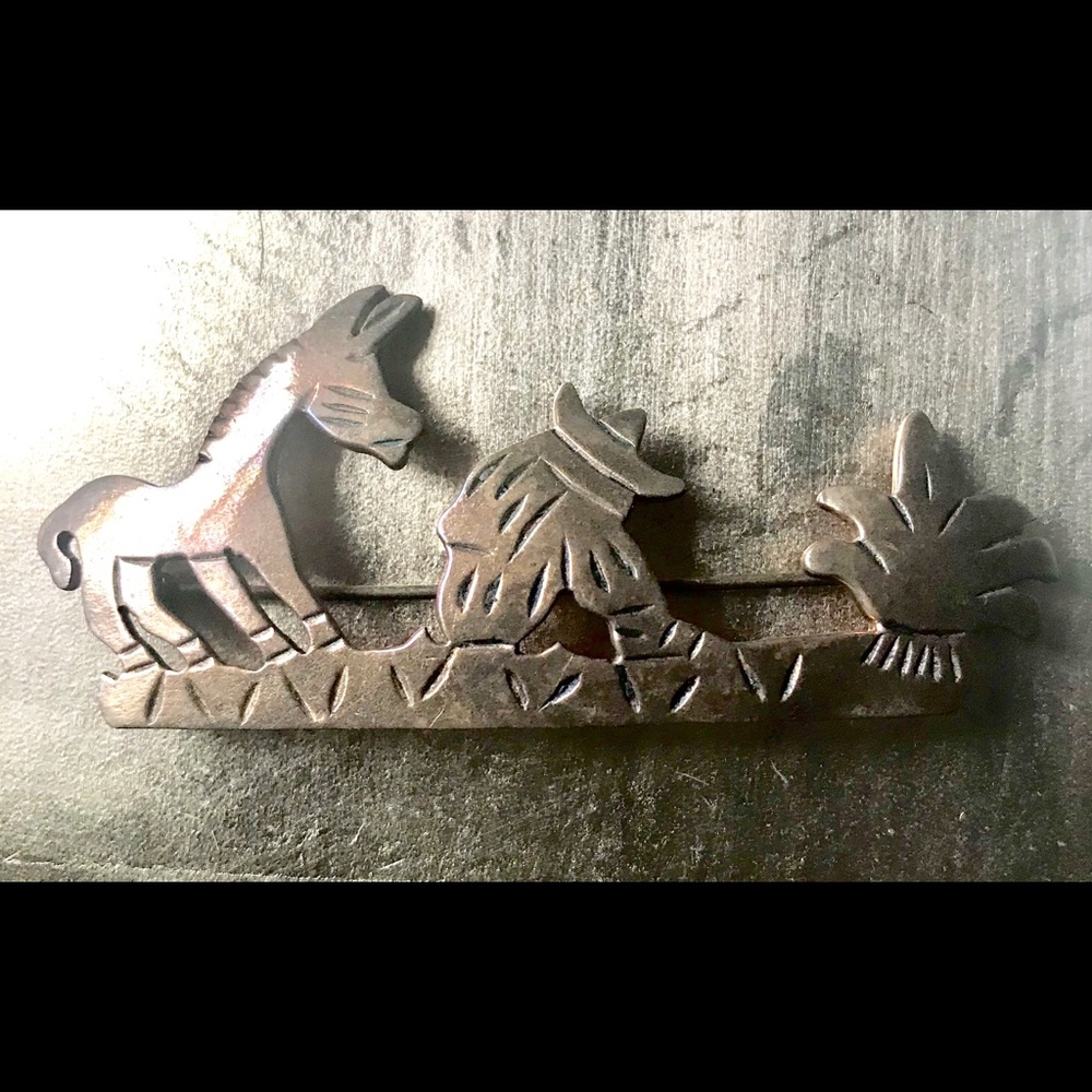 Vintage Artisanal Figure Pin